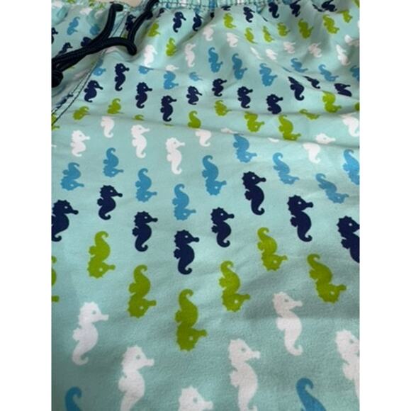 "CAPELLE" Mens Swim Trunks SZ XL Drawstring Sea Horses Beach Vacation 2 Layers - Picture 3 of 12